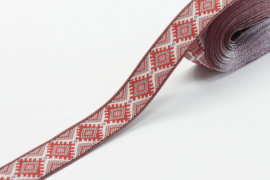 Тасьма 20 мм гобелен червоний