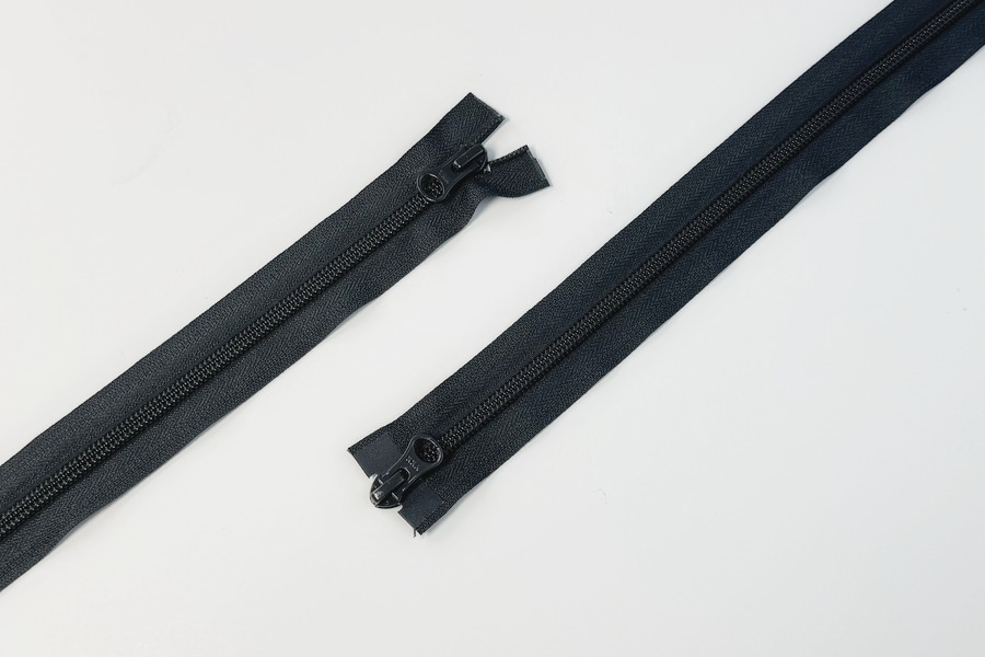 Блискавка YKK Тип 5, 2 замка сірий темний 75 см CIFMR-75-156-DA8LHD-DAG8