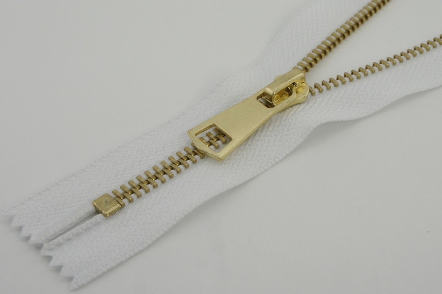 Блискавка MH Тип 5, нероз'ємні білий 18 см 5MCE-018-501-gold