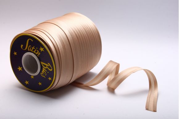 Бейка 16 мм MH сатинова (атласна), підвернута бежевий 8116-6016-0150