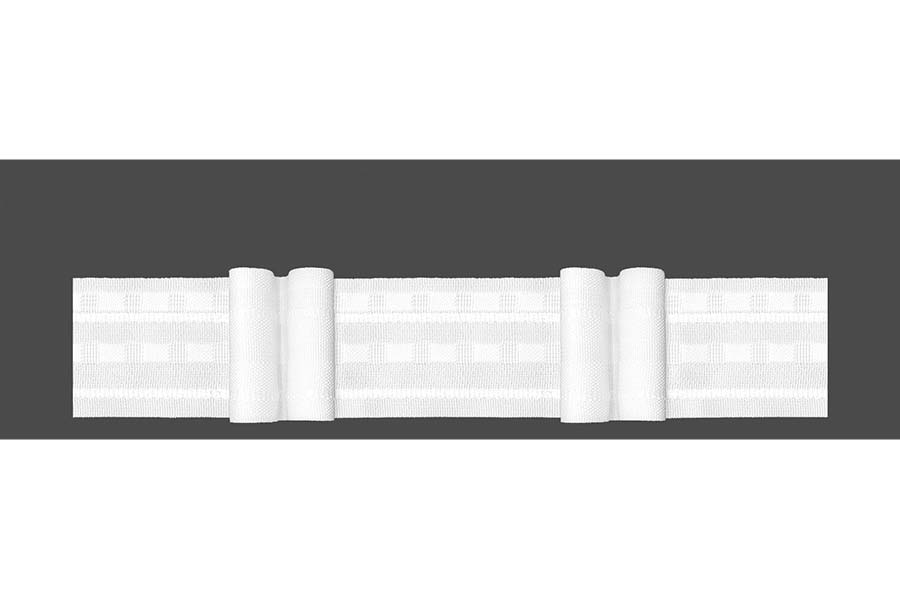 Тасьма для збірки 50 мм коеф. 1:2, бантова білий 4-50-200-1