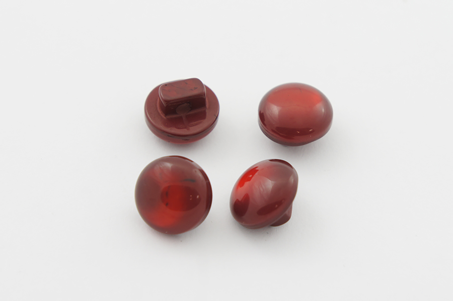 Гудзик на ніжці 10 мм Mertbutton перламутр червоний темний