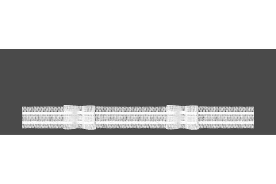 Тасьма для збірки 25 мм коеф. 1:2, бантова прозорий 4-25-200-4