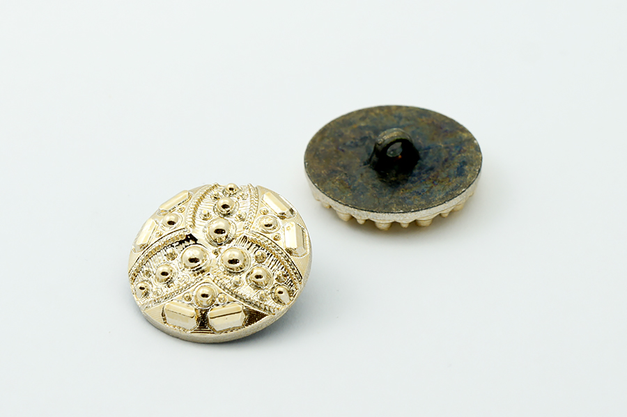 Гудзик на ніжці 28 мм Mertbutton металізований золото TR 634-44-gold