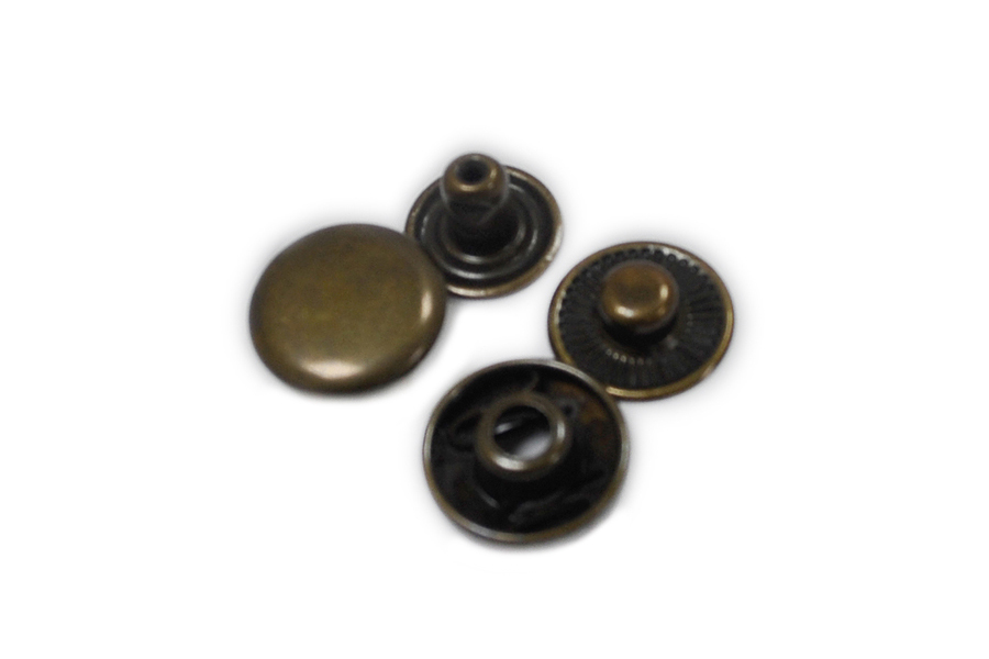 Кнопка 12,5 мм SYS 61 неірж. NS New Star пробивна, нержавіюча стара латунь