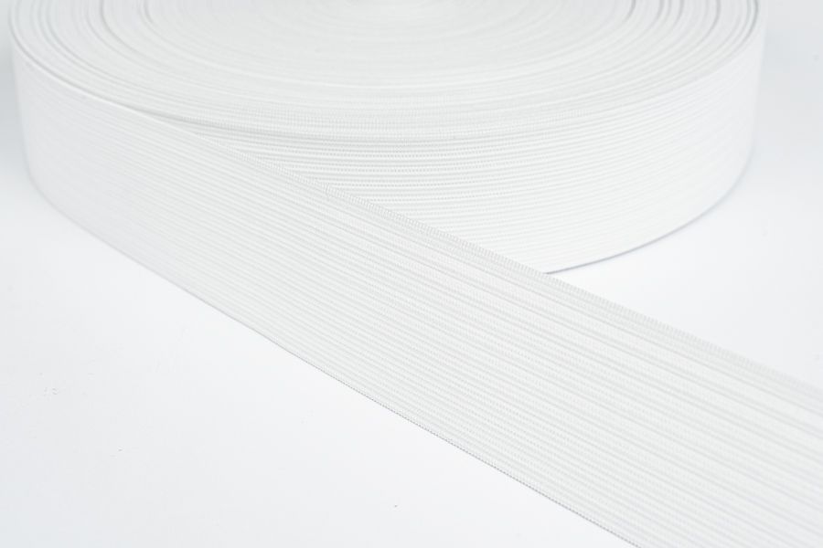Тасьма еластична 130 мм бандажна в'язана білий