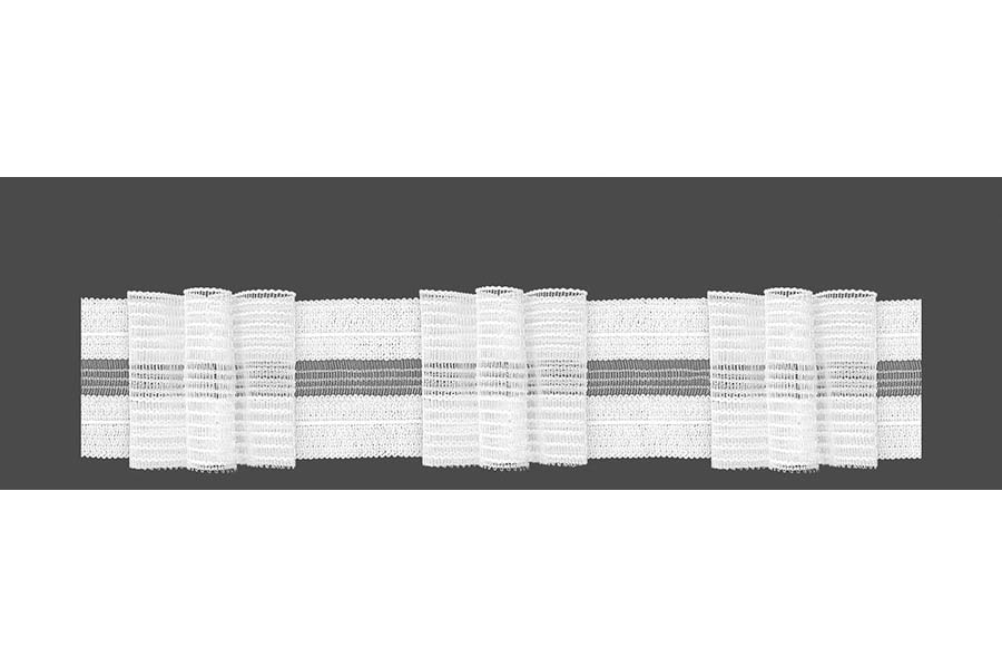 Тасьма для збірки 50 мм велкро, коеф. 1:2,5, бантова