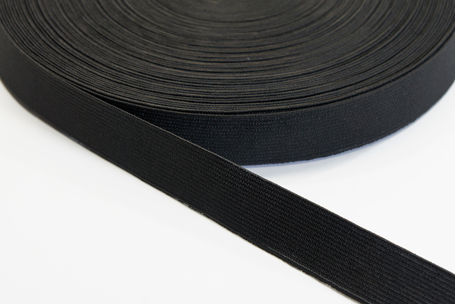 Тасьма еластична 25 мм MH ткана чорний