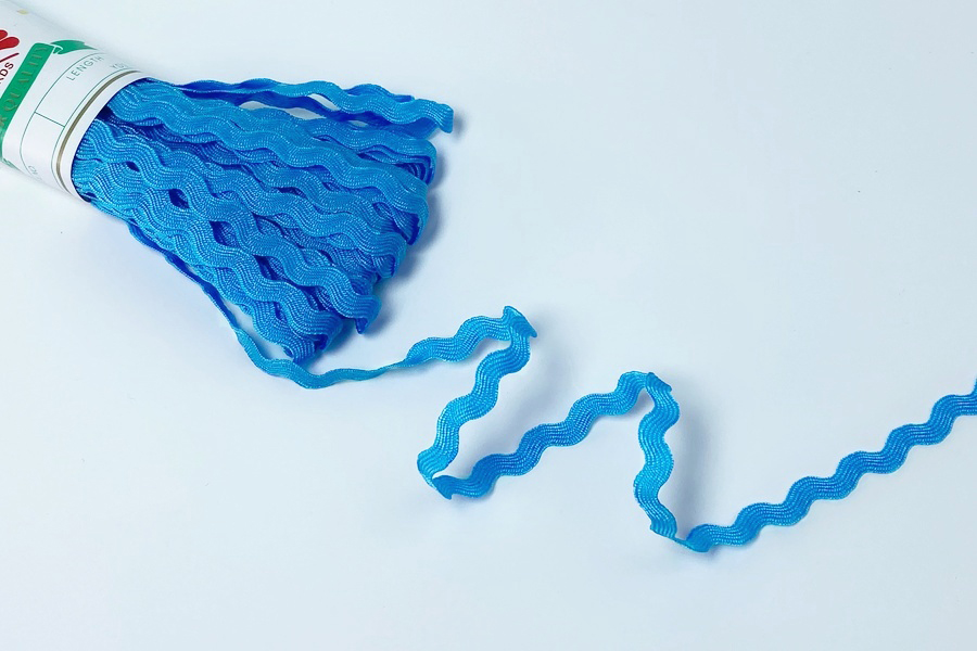 Тасьма в'юнок (хвилька) 8 мм MH волошковий світлий