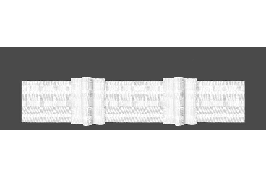 Тасьма для збірки 50 мм коеф. 1:2, бантова білий 5-50-200-1