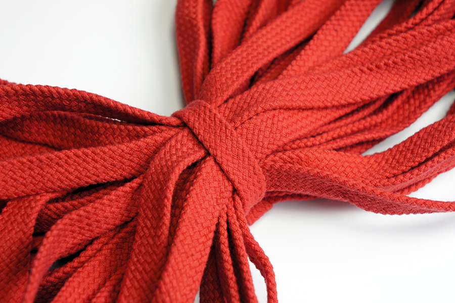 Шнур 15.0 мм для взуття (бавовна) червоний