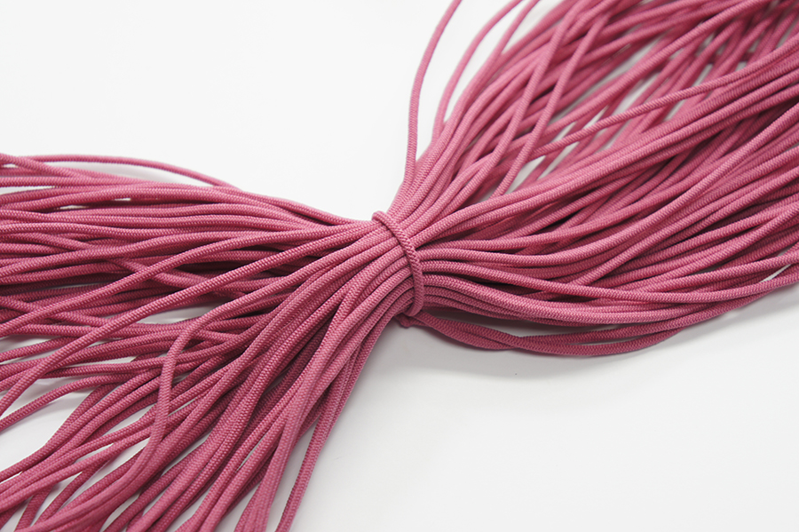 Шнур еластичний 2 мм Лента рожевий темний