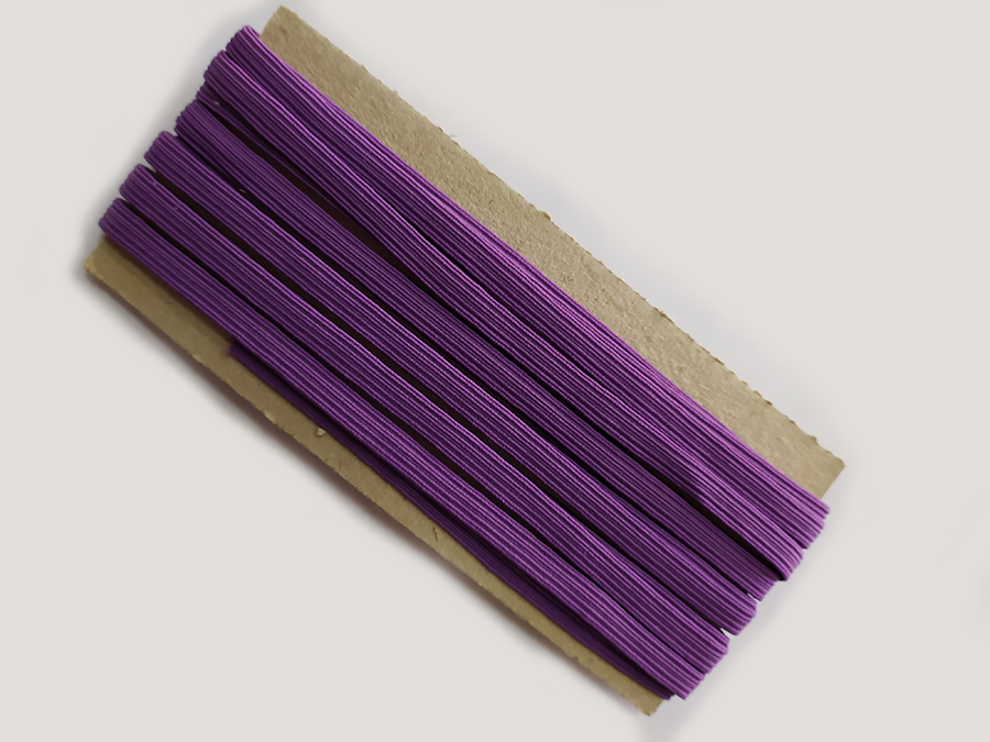 Тасьма еластична 7 мм Лента плетена бузковий яскравий