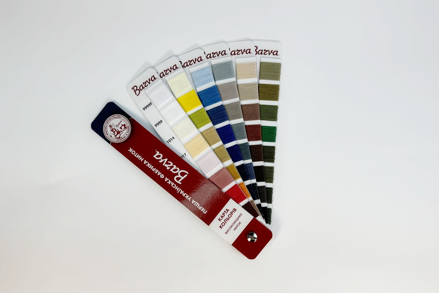 Карта кольорів нитки швейні Barva