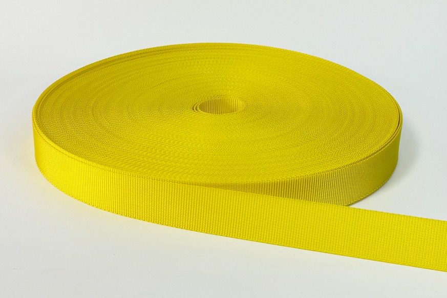 Стрічка 25 мм жовтий лимонний яскравий