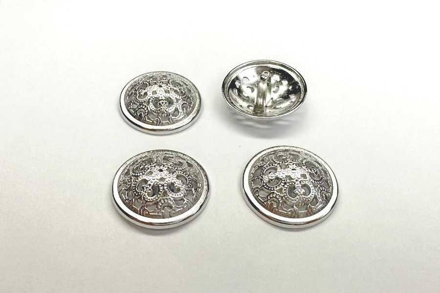 Гудзик на ніжці 25 мм Mertbutton нікель SMB-7140