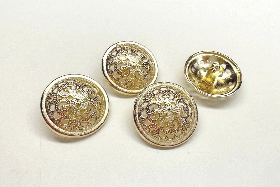 Гудзик на ніжці 25 мм Mertbutton золото SMB-7140