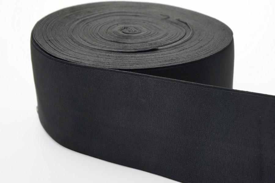 Тасьма еластична 100 мм ткана чорний
