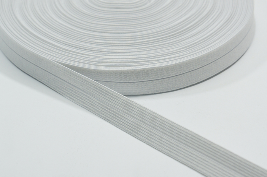 Тасьма еластична 16 мм облямівочна ткана білий