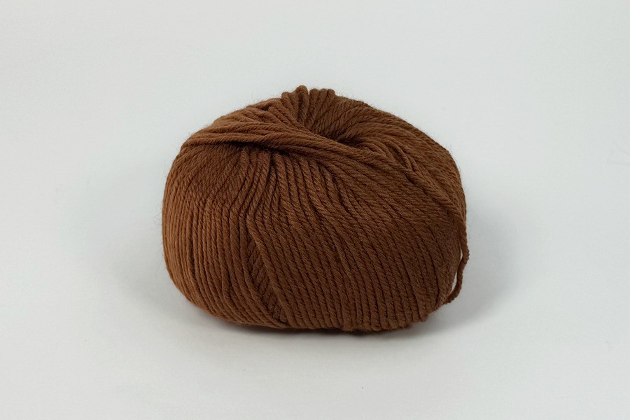 Пряжа Кашемірова вовна 93%, поліамід 7% рудий 90м(50гр)