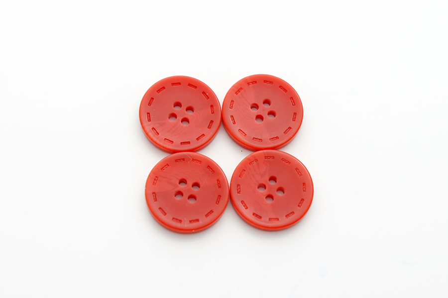 Гудзик 23 мм Mertbutton 4 отвори класичний червоний