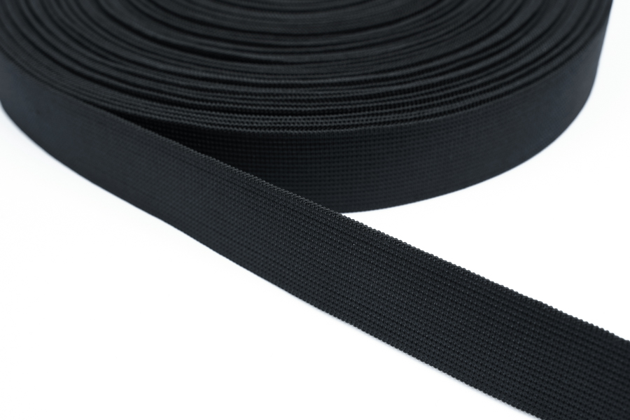 Тасьма еластична 30 мм щільна в'язана чорний
