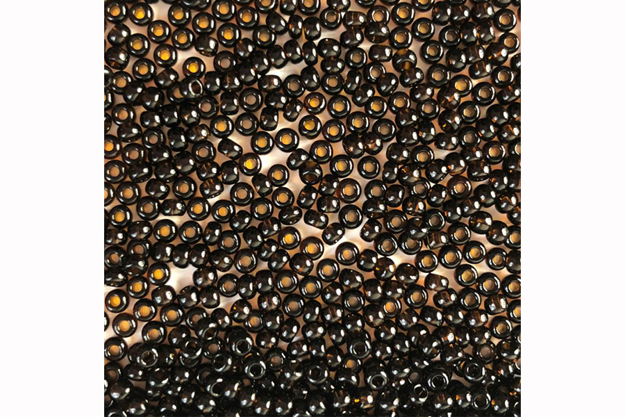 Бісер Preciosa 10140 №10 прозорий кольоровий коричневий темний 2,3 мм