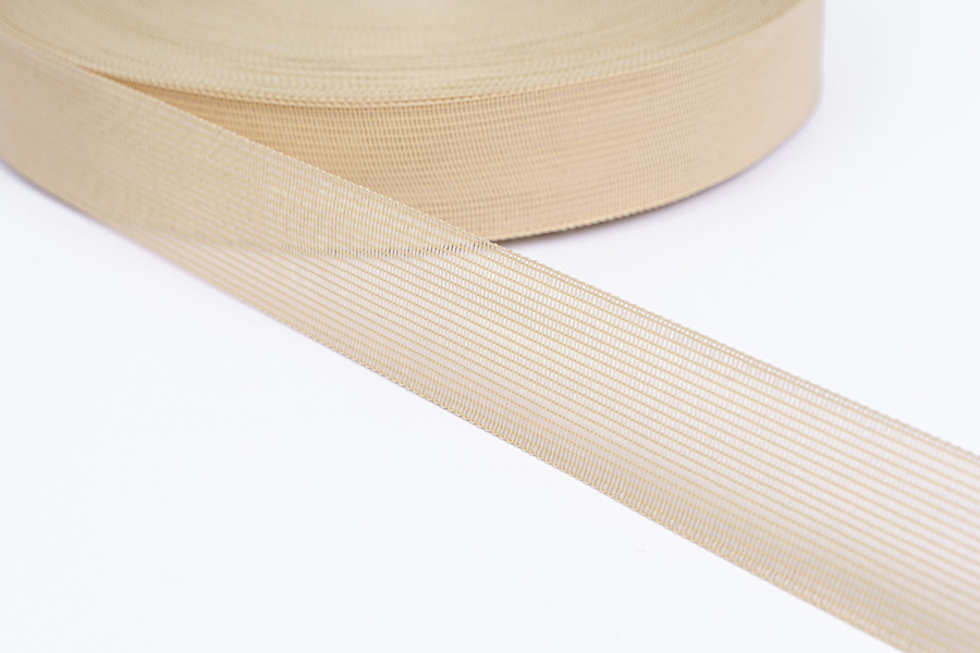 Тасьма 32 мм в'язана бежевий світлий