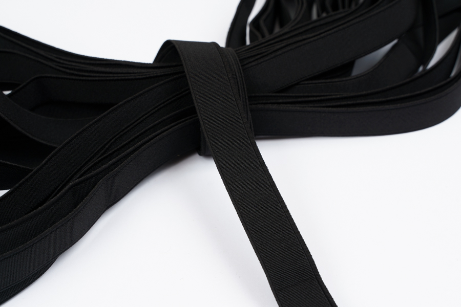 Тасьма еластична 20 мм взуттєва ткана чорний