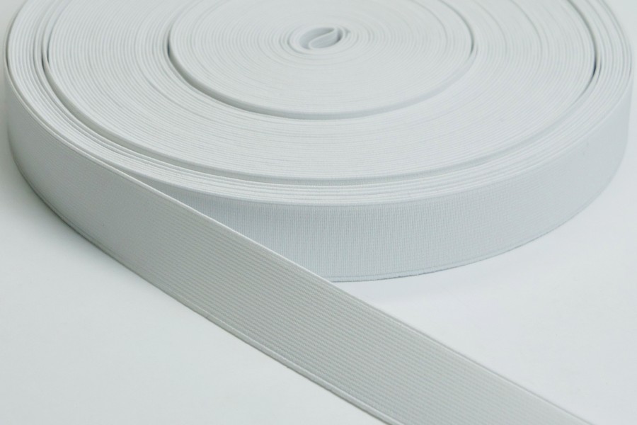 Тасьма еластична 25 мм 7,1 гр/см/м MH ткана білий