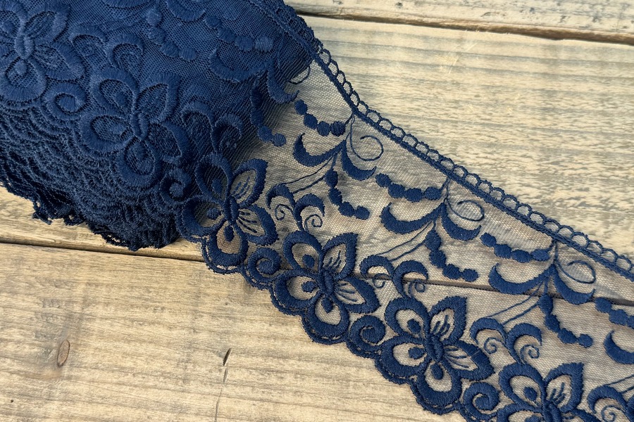 Мереживо блюмарин 100 мм SinemBro синій темний 8BE1174-100-0158