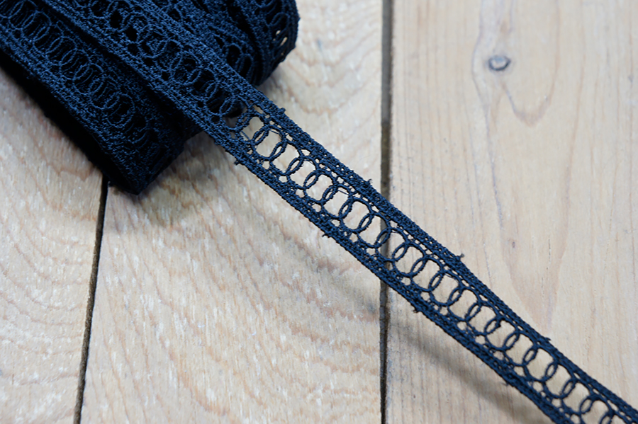 Мереживо гіпюр 18 мм Mertbutton чорний