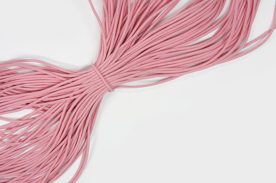 Шнур еластичний 2 мм Лента рожевий