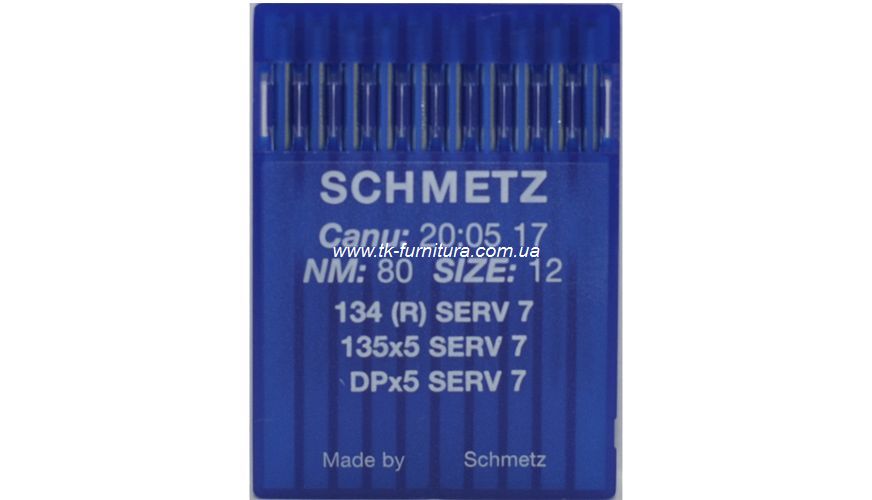 Голки універсальні № 80 SCHMETZ з товстою колбою, кругле стандартне вістря №80 DPx5