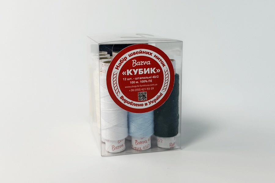 Набір ниток швейних Barva набір поліестер 100% №40/2 12-К-777