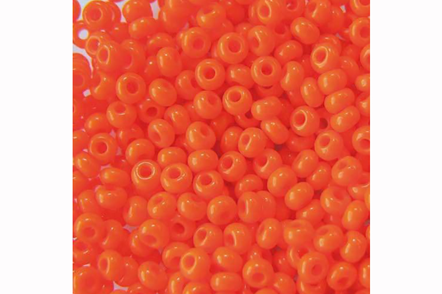 Бісер Preciosa 93140 №10 непрозорий натуральний оранжевий темний 2,3 мм