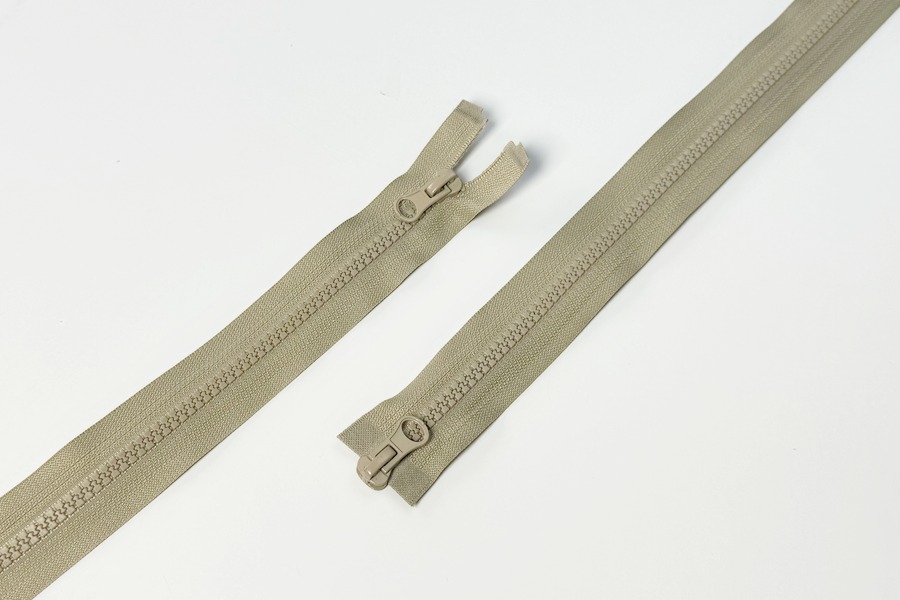 Блискавка MH Тип 5, 2 замка бежевий сірий 75 см