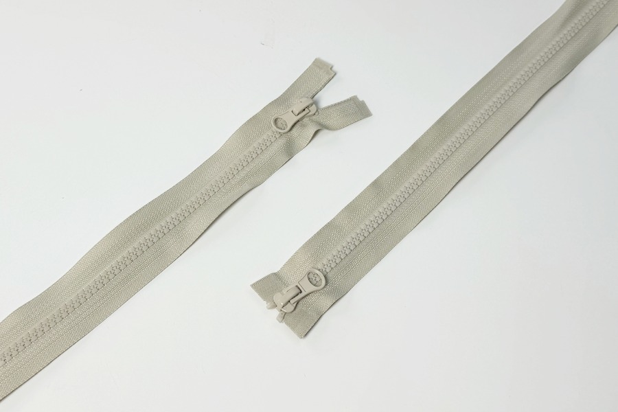 Блискавка MH Тип 5, 2 замка бежевий сірий світлий 75 см