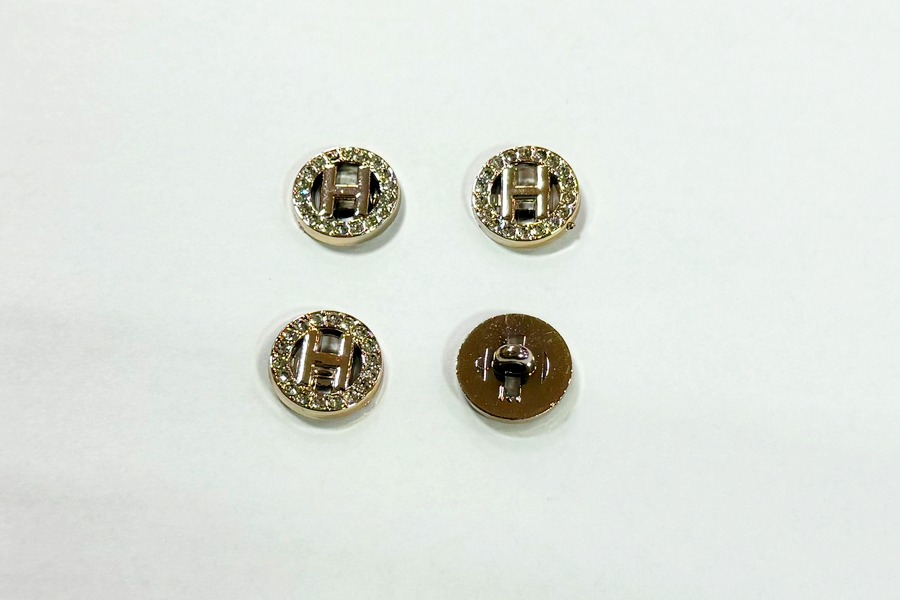 Гудзик на ніжці 15 мм Mertbutton металізований золото BR-662-24-gold