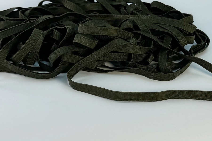 Тасьма еластична 10 мм ткана хакі