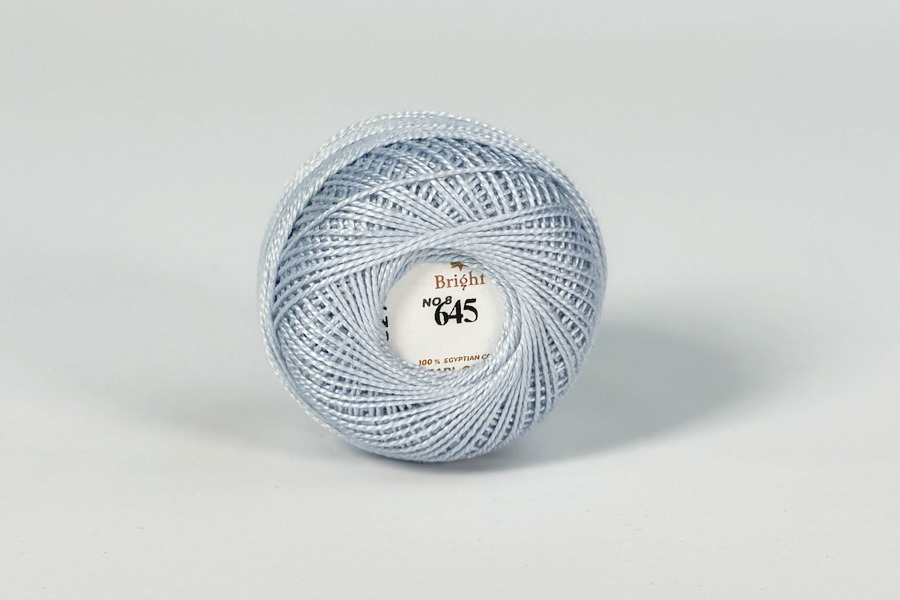 Ірис нитки Bright бавовна 100% блакитний світлий 80м(10гр) 0645