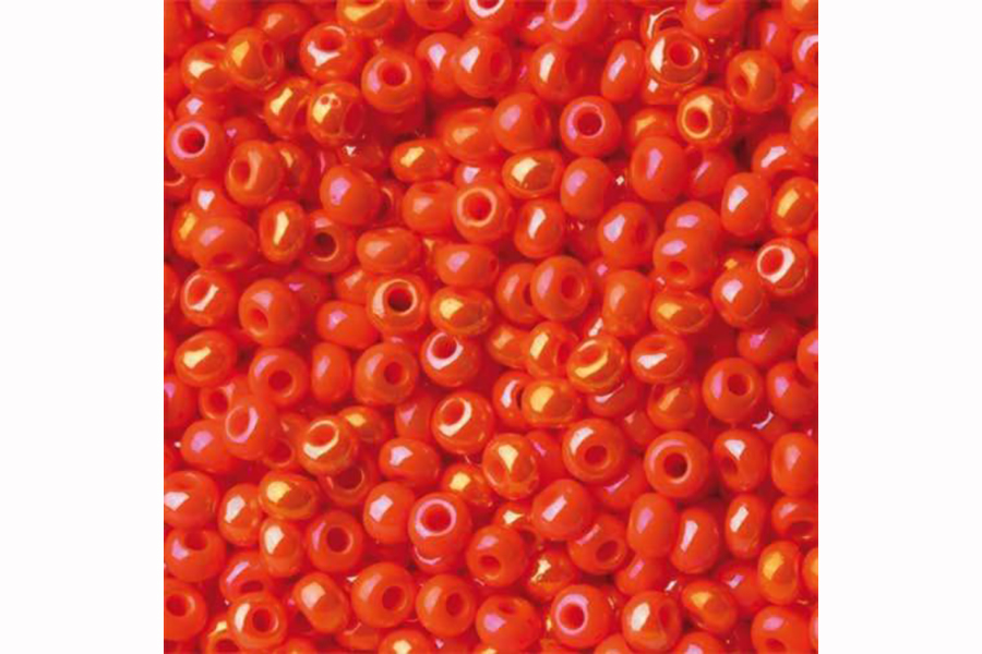 Бісер Preciosa 94140 №10 непрозорий райдуга оранжевий 2,3 мм