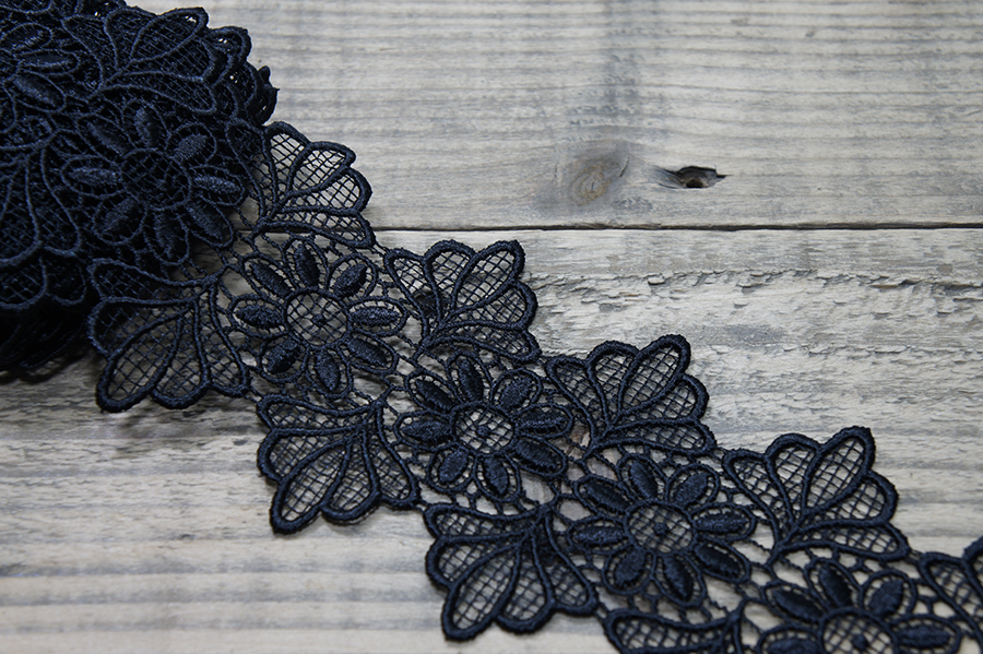 Мереживо гіпюр 105 мм SinemBro чорний