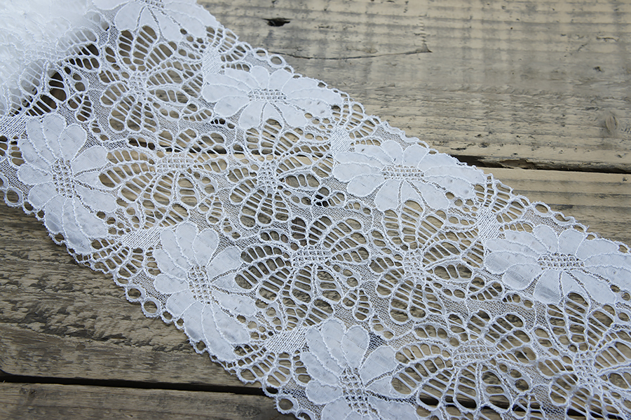 Мереживо еластичне 170 мм MH молочний яскравий