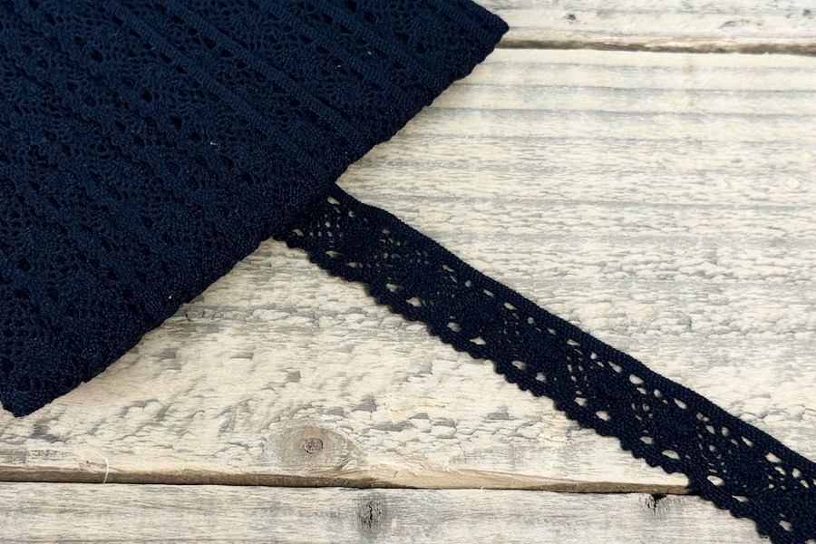 Мереживо бавовна 21 мм MH чорний