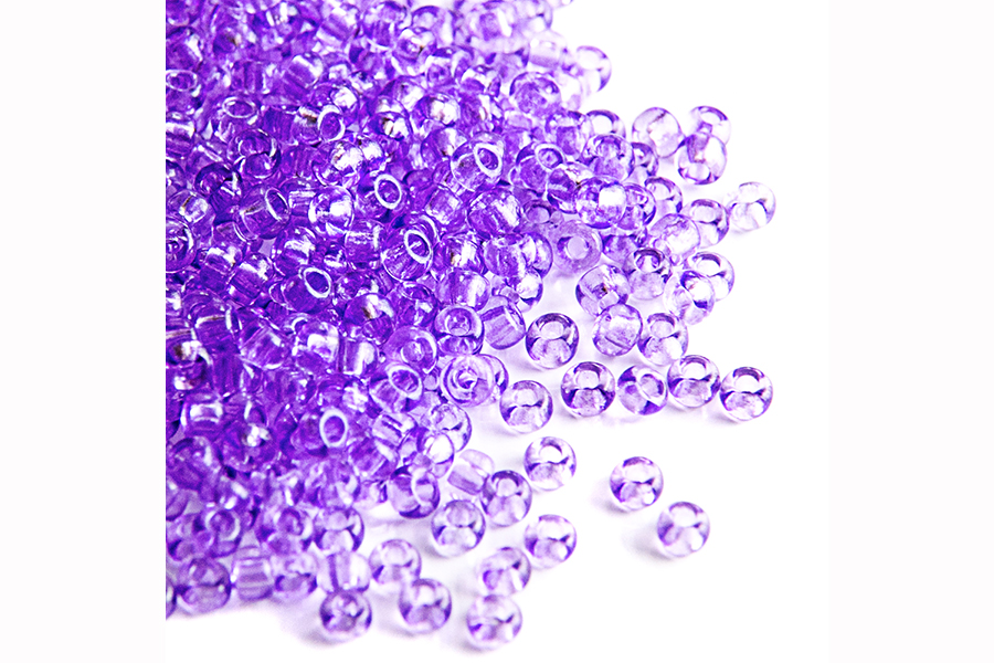 Бісер Preciosa 01123 №10 кришталь сольгель бузковий фіолетовий 2,3 мм