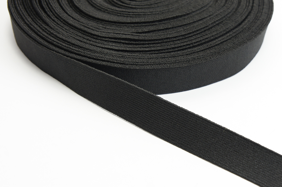 Тасьма еластична 20 мм ткана чорний