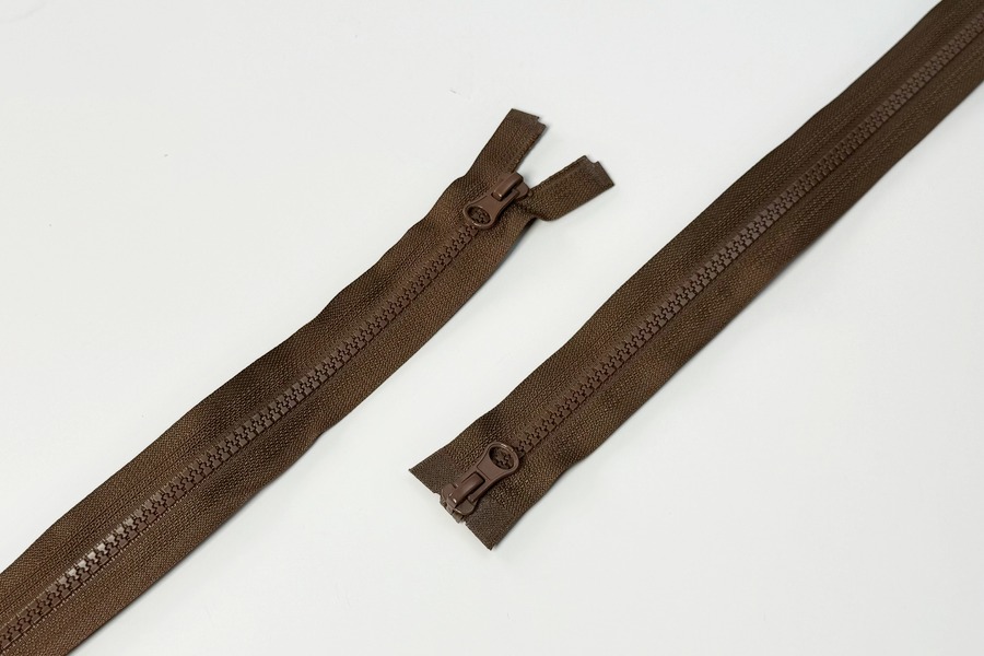 Блискавка MH Тип 5, 2 замка шоколадний 100 см