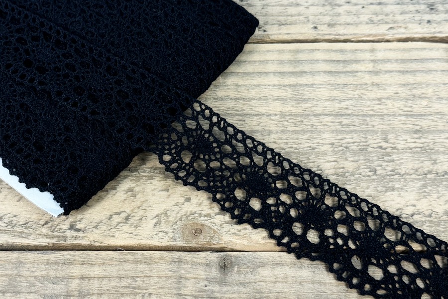 Мереживо бавовна 42 мм MH чорний