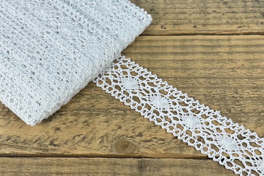 Мереживо бавовна 43 мм MH білий